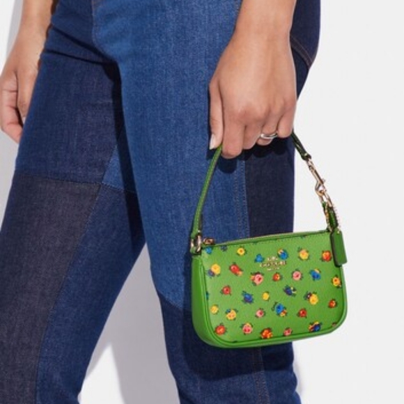 😺COACH Nolita 15 Mini Vintage Rose Print - Picture 6 of 13